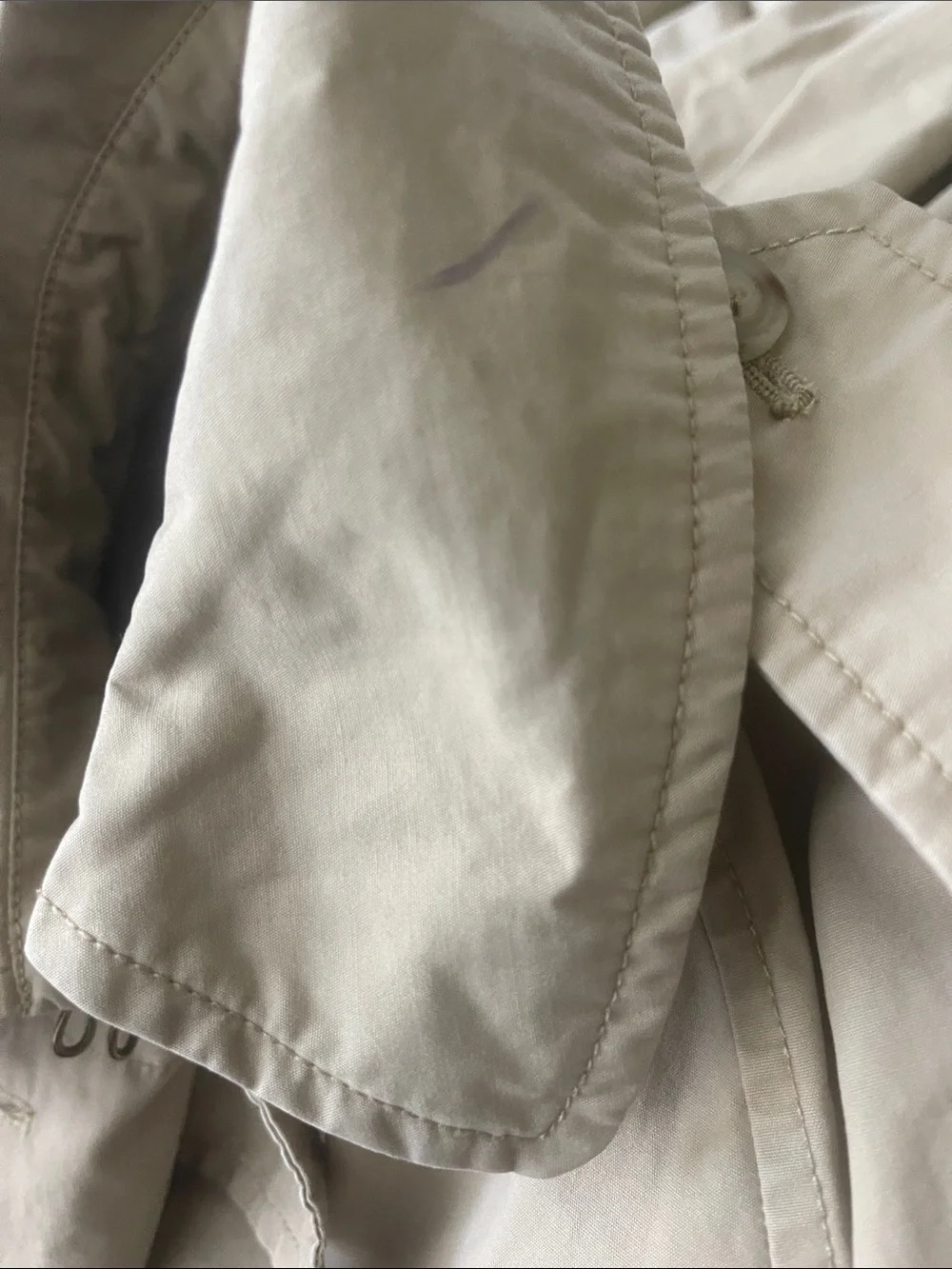 Ralph Lauren Girls Size 8 Beige Double-Breasted Trench Coat with Belt